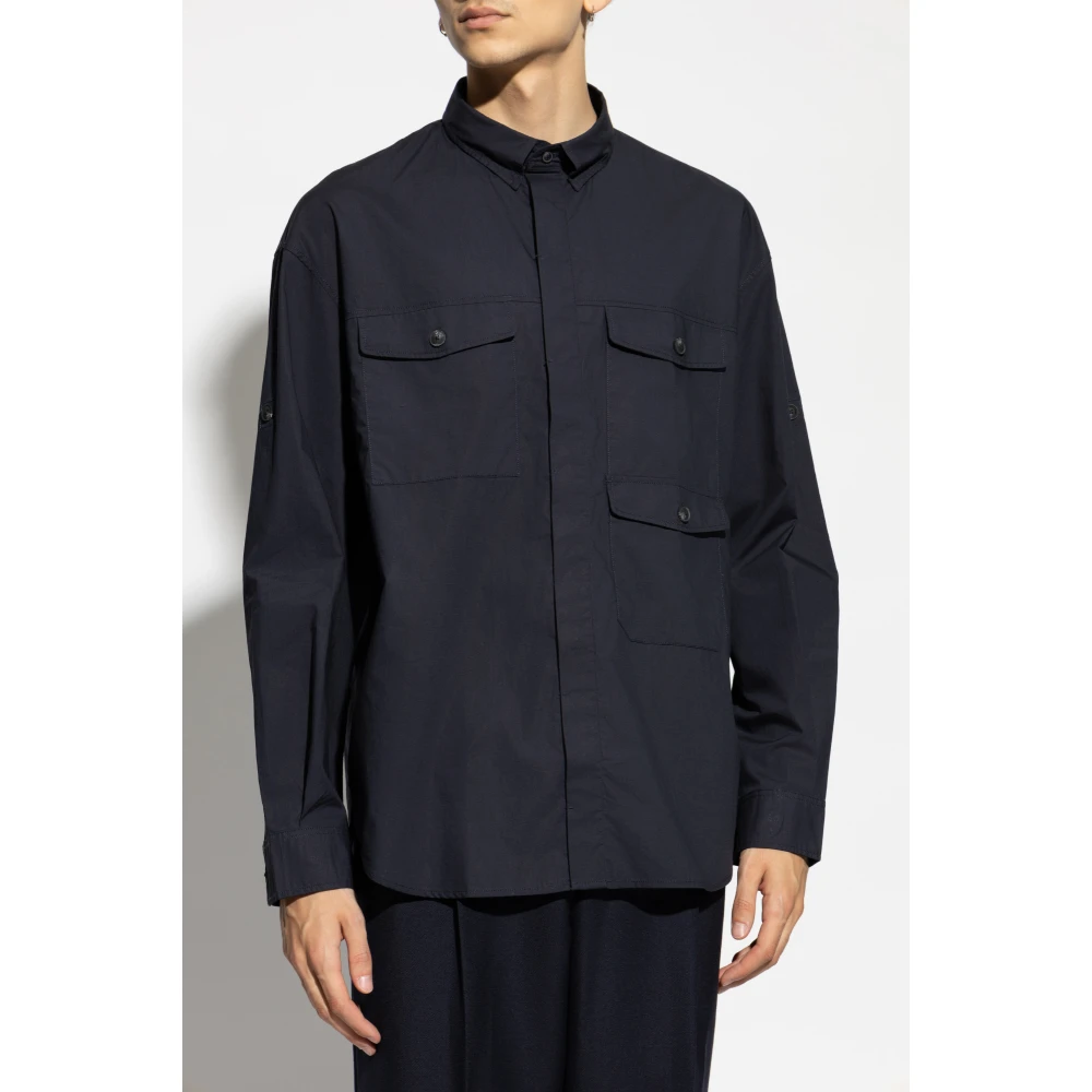 Emporio Armani Overhemd met zakken Blue Heren
