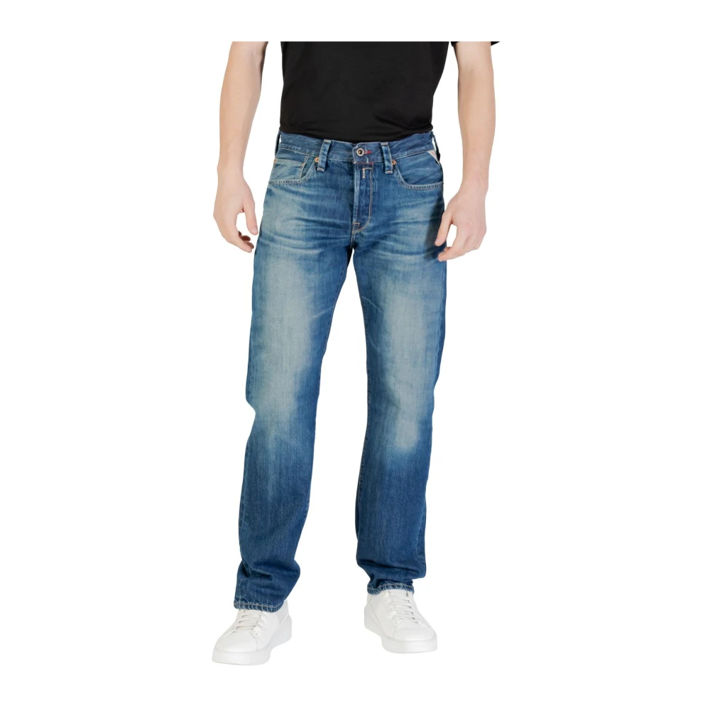 Replay Men's Blue Straight Leg Jeans Classic Fit - Straight Fit Jeans - W32 L32 - Jeans