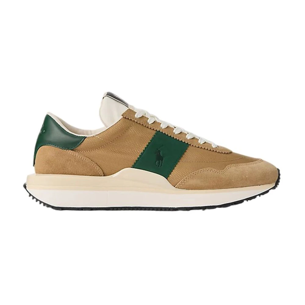 Polo Ralph Lauren Sportieve leren sneakers Heren Schoenen Beige
