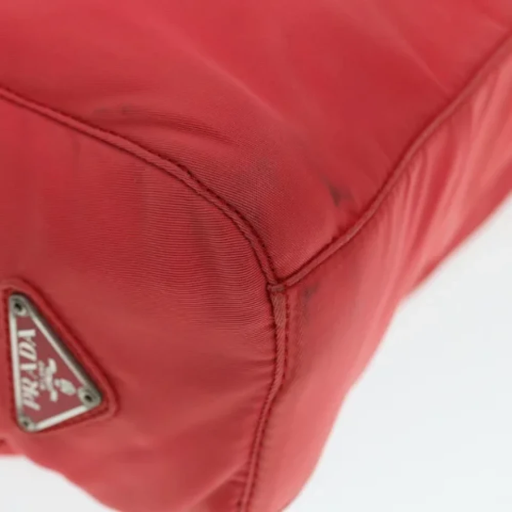 Prada Vintage Pre-owned Fabric totes Red Dames