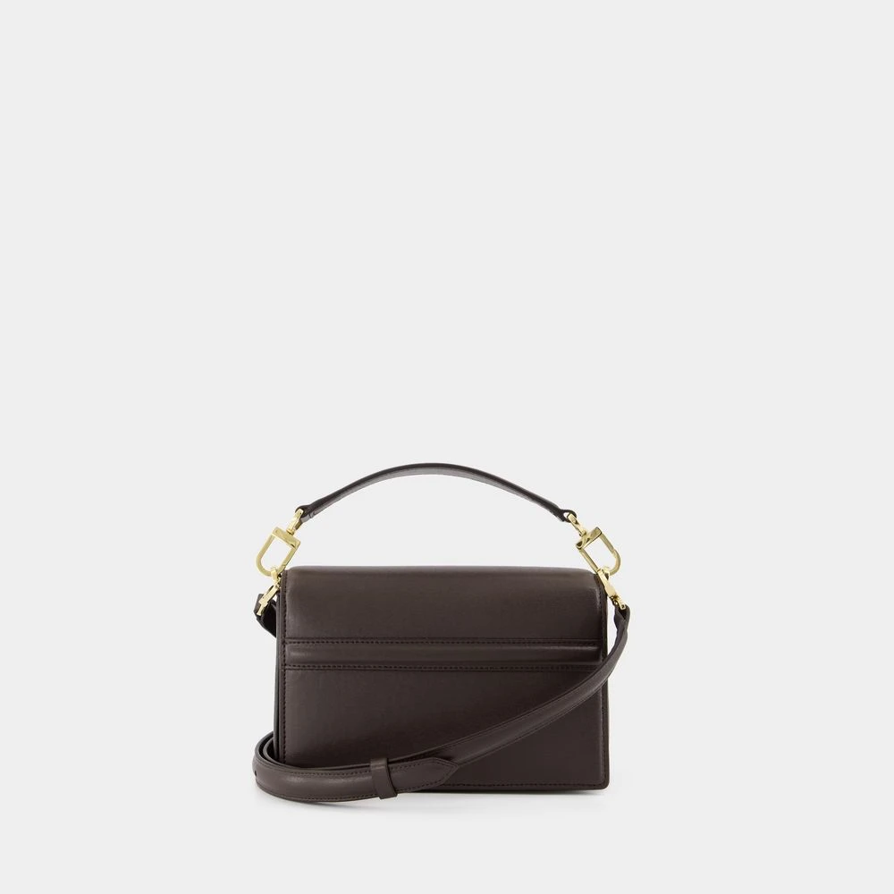 TotêMe Bruine leren T-Flap tas met afneembare band Brown Dames