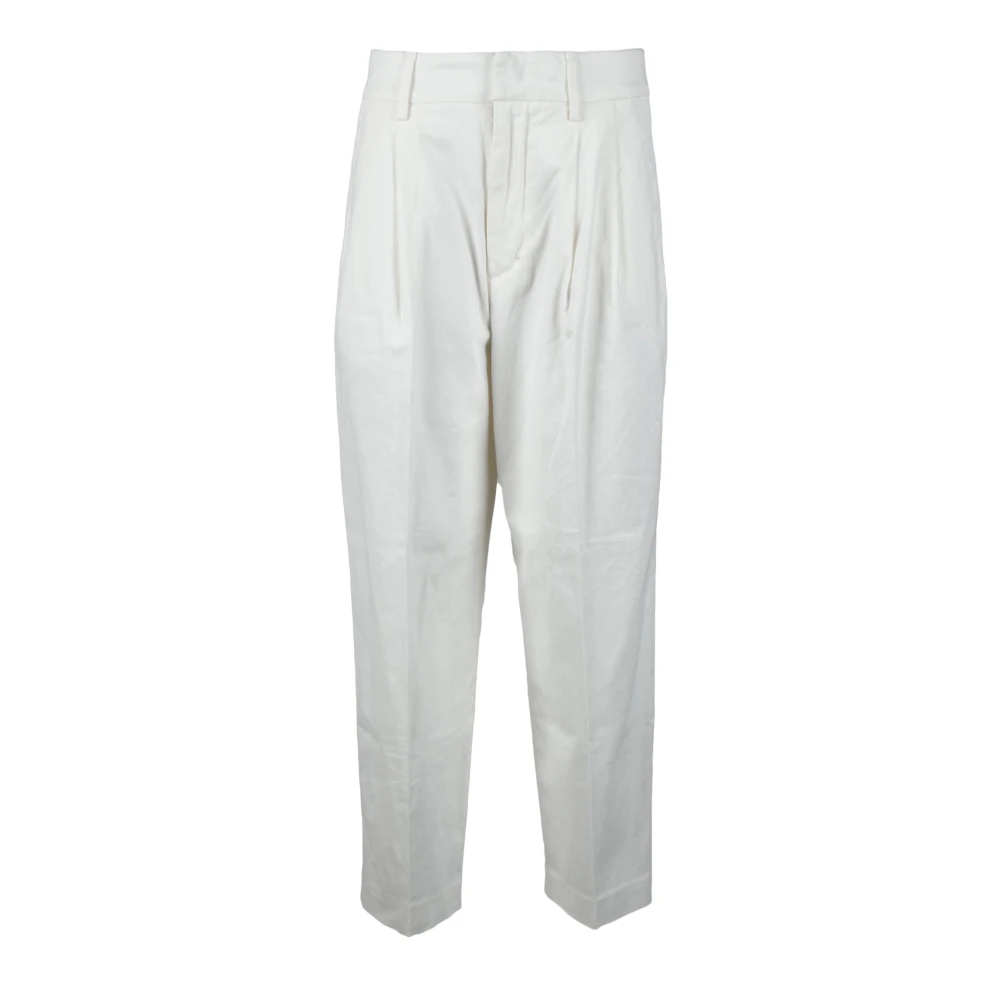 Dondup Katoen Elastaan Broek White Dames