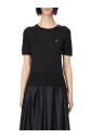 haut-noir-en-tricot-a-manches-courtes