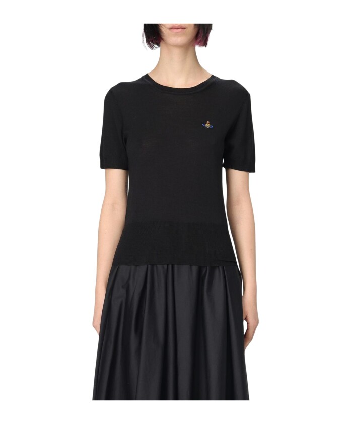 haut-noir-en-tricot-a-manches-courtes