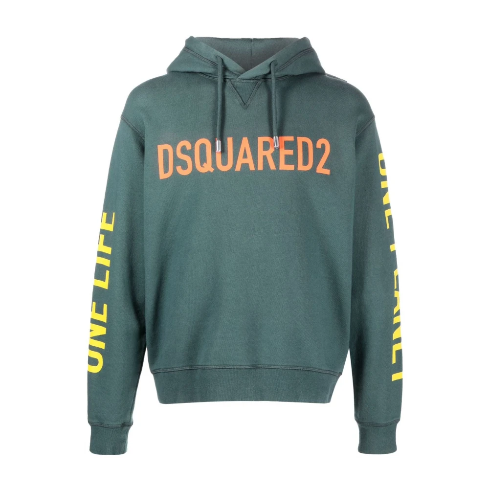 Dsquared2 Men's Blue Cotton Hoodie Jumper - Hoodies - Xl - Sweatshirts & Hoodies