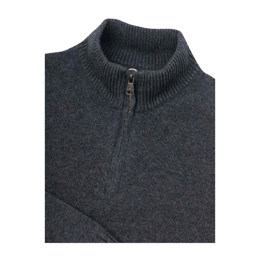 Colmar Sportieve Cashmere Trui met Rits Gray Heren