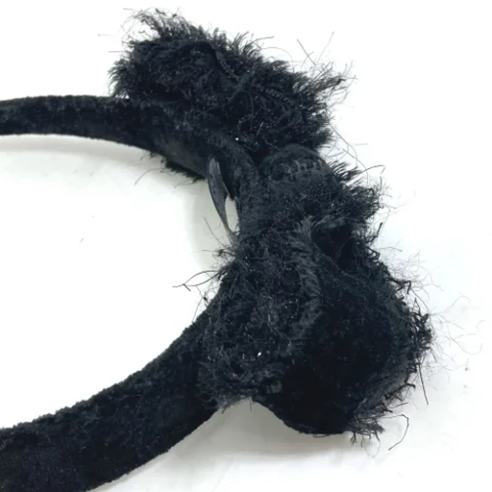 Chanel Vintage Pre-owned Fabric hair-accessories Black Dames