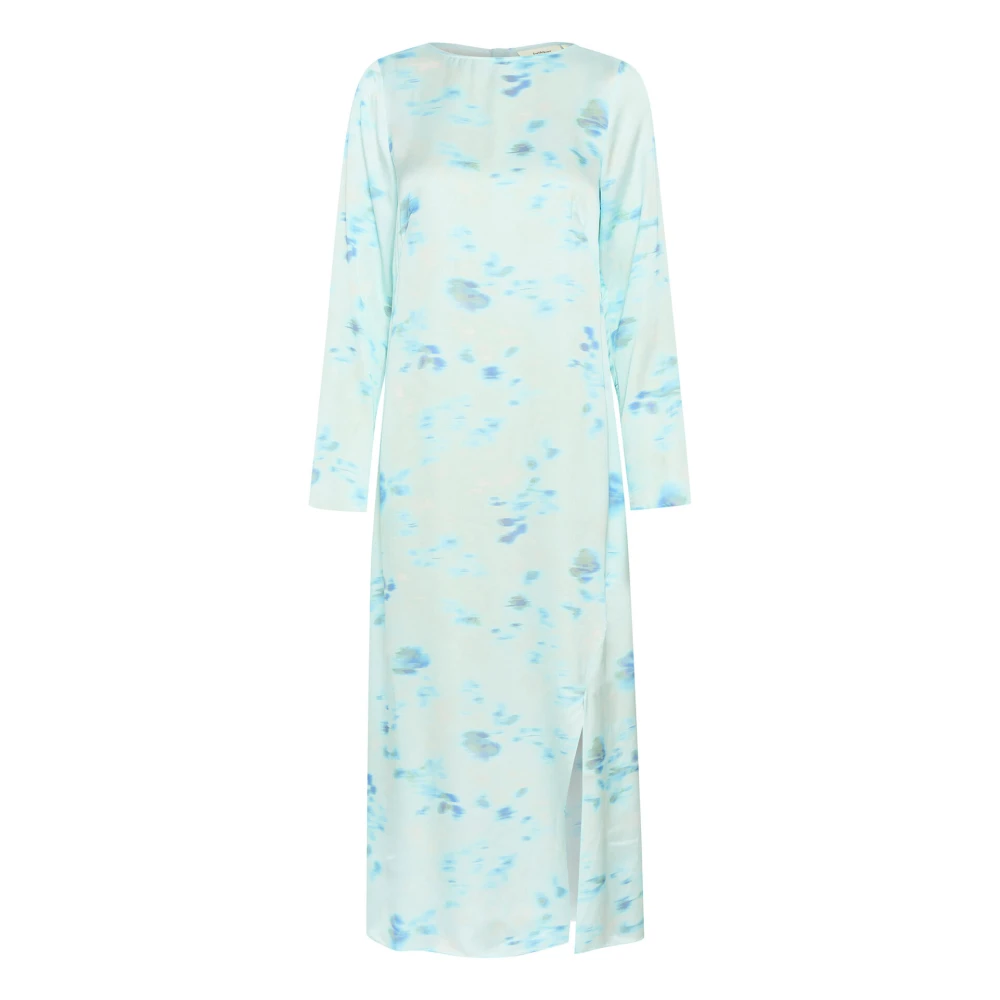 InWear Elegante Bloemenjurk met Split Blue Dames