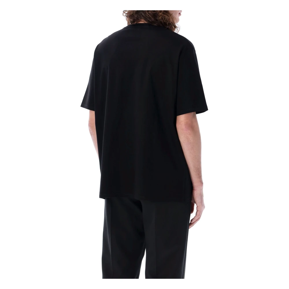 Lanvin Logo Classic T-Shirt Zwart Ss24 Black Heren