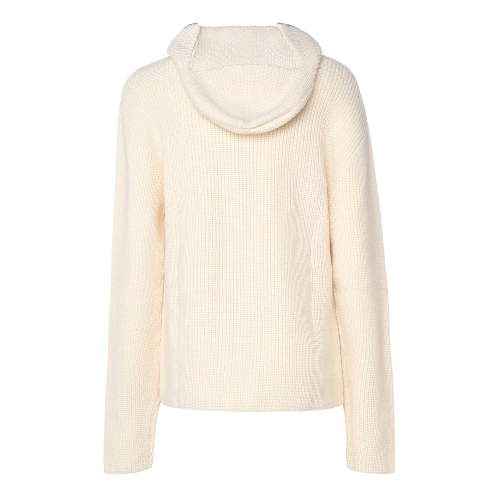 Courrèges Beige Wollen Hoodie met Rits Beige Dames