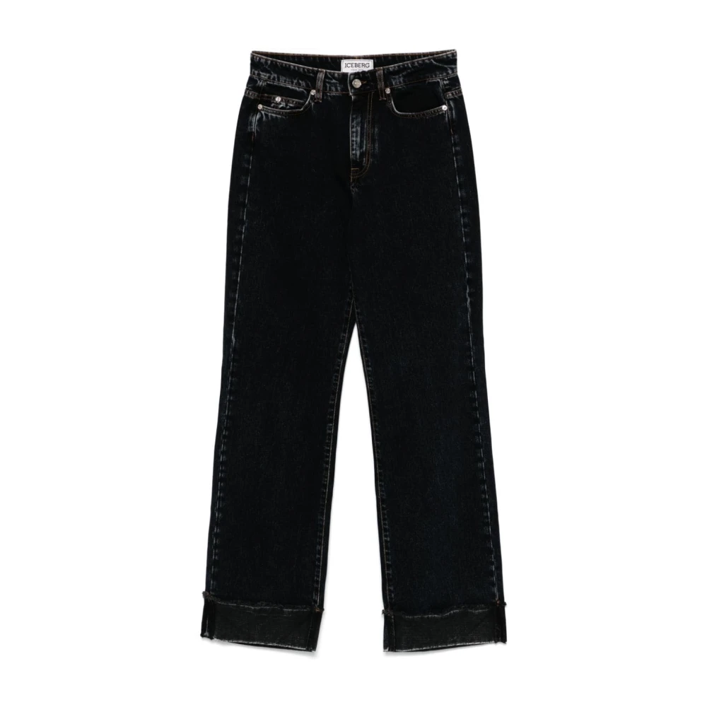 Iceberg Indigo Denim Wide Leg Jeans Blue Dames