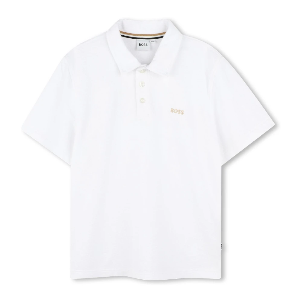 Hugo Boss Sofistikerad Jersey Polo Tröja White, Pojke