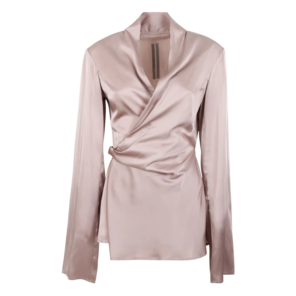 Rick Owens Laura Ls Top - Female - Blouses - Pink - S - Blouses & Shirts