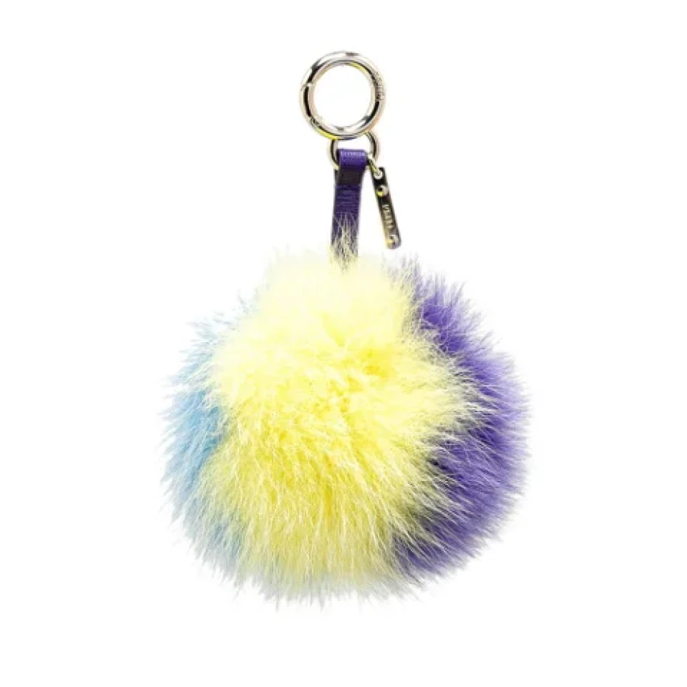 Fendi Vintage Pre-owned Fur key-holders Blue Dames