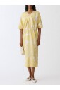 robe-midi-florale-jaune