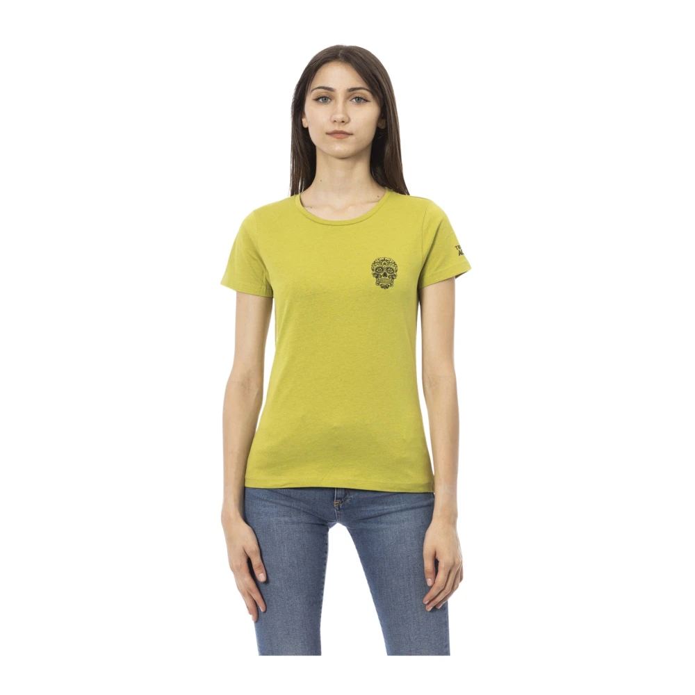 Trussardi Women's Green T-Shirts, Xl, Short Sleeve Round Neck T-Shirt