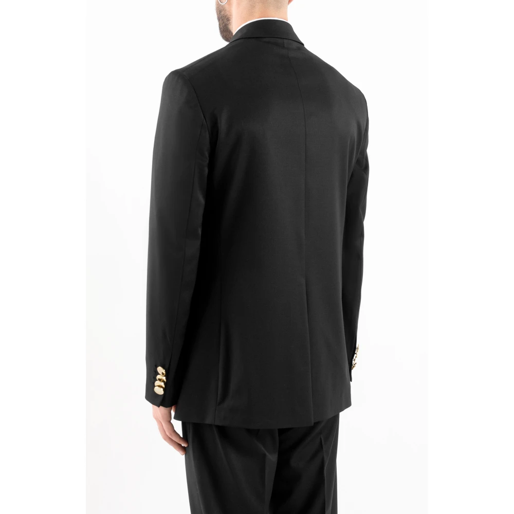 Corsinelabedoli Dubbelbreasted jassen met lans revers Black Heren