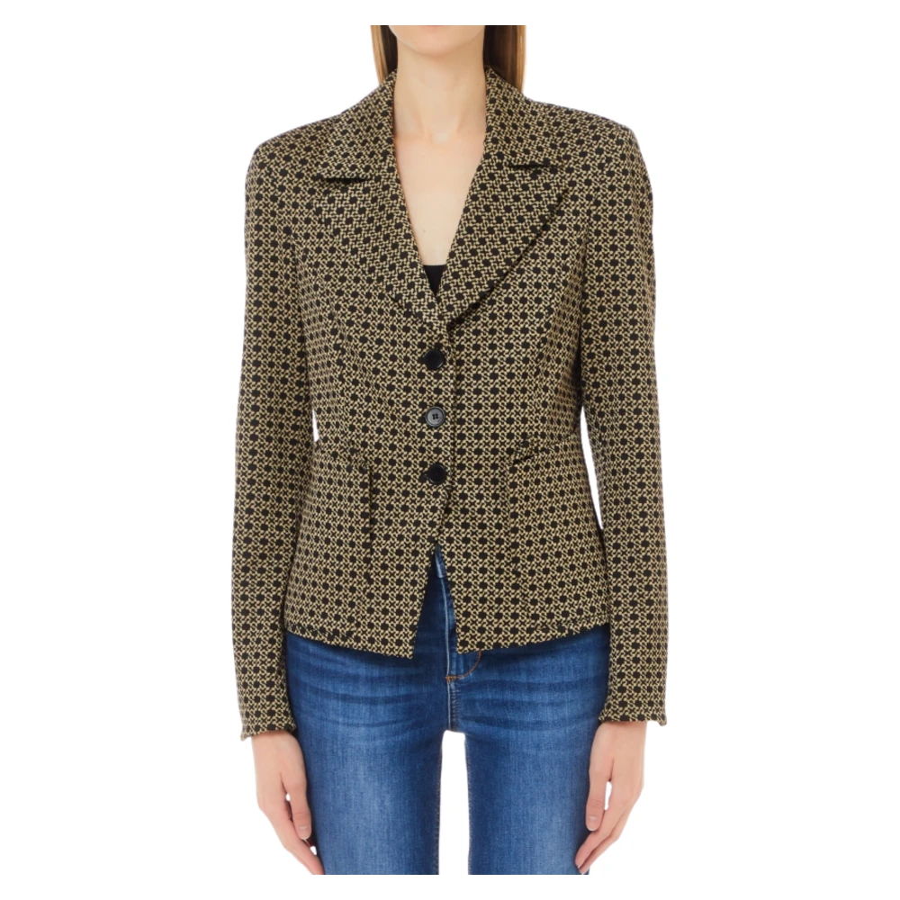 Liu Jo Gouden Jacquard Jassen Yellow Dames