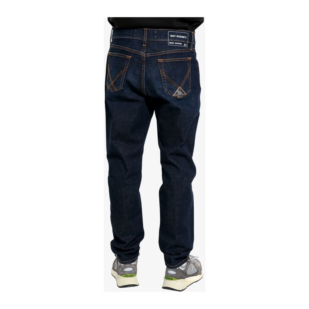 Roy Roger's Denim Wortel Jeans met Salpa Applicatie Blue Heren