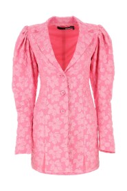 Roze polyester mini -jurk