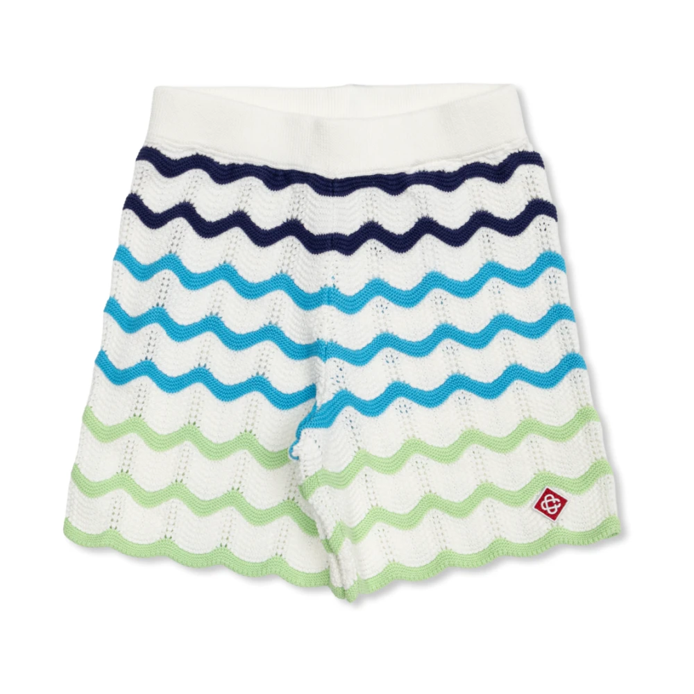 Casablanca Boys Blue Gradient Wave Crochet Shorts In - 9 - 10 Yrs - Image 2