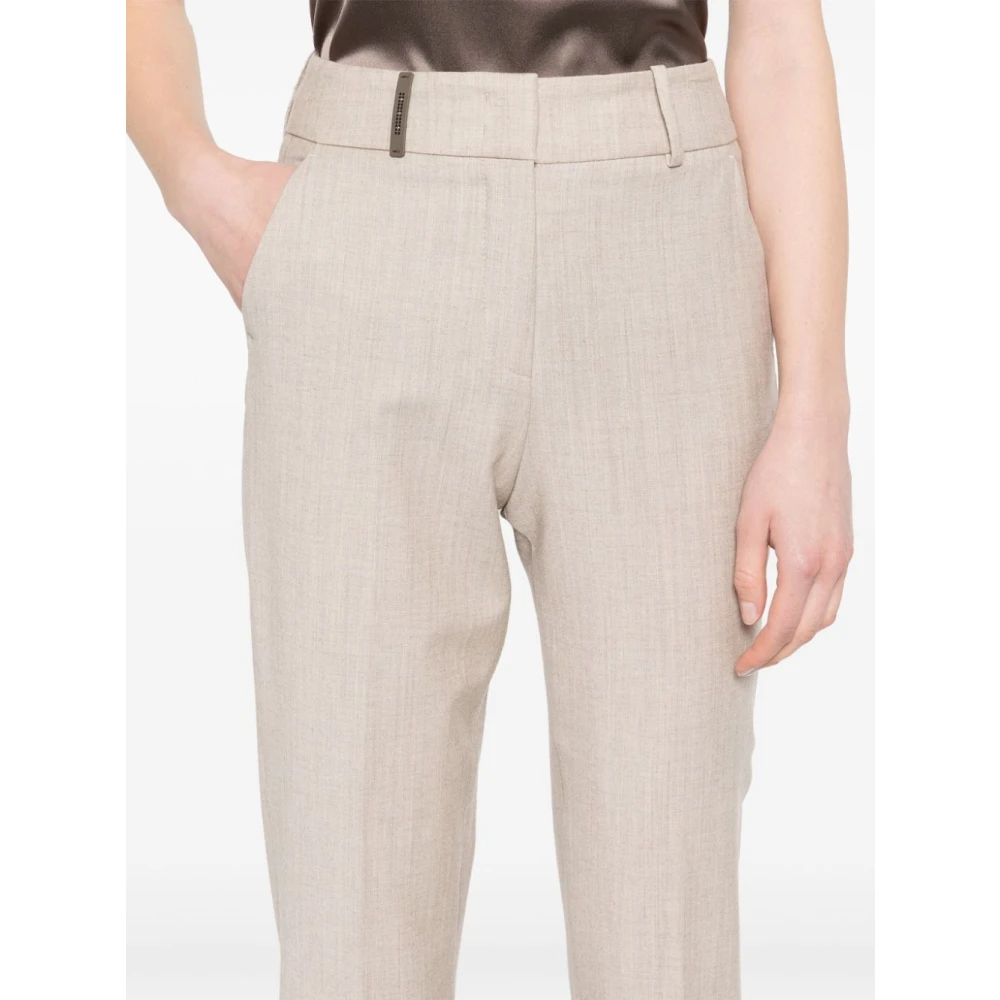 PESERICO Stijlvolle Panta Broek Brown Dames