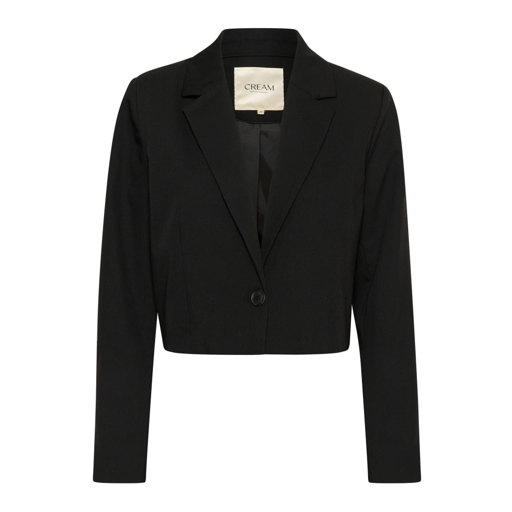 Cream Pitch Black Blazer Jas Black Dames