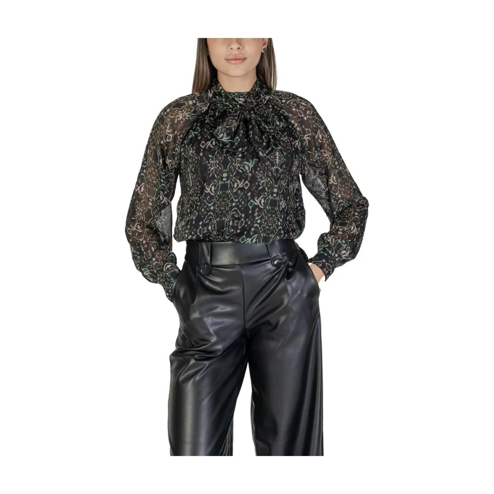 Only Zwarte Polyester Shirt Black Dames