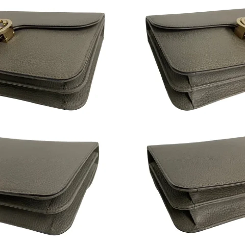 Gucci Vintage Pre-owned Leather shoulder-bags Beige Dames