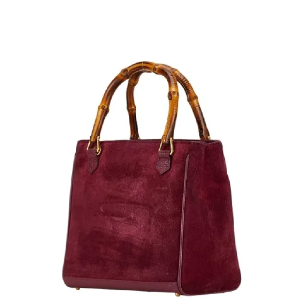 Gucci Vintage Pre-owned Suede gucci-bags Purple Dames