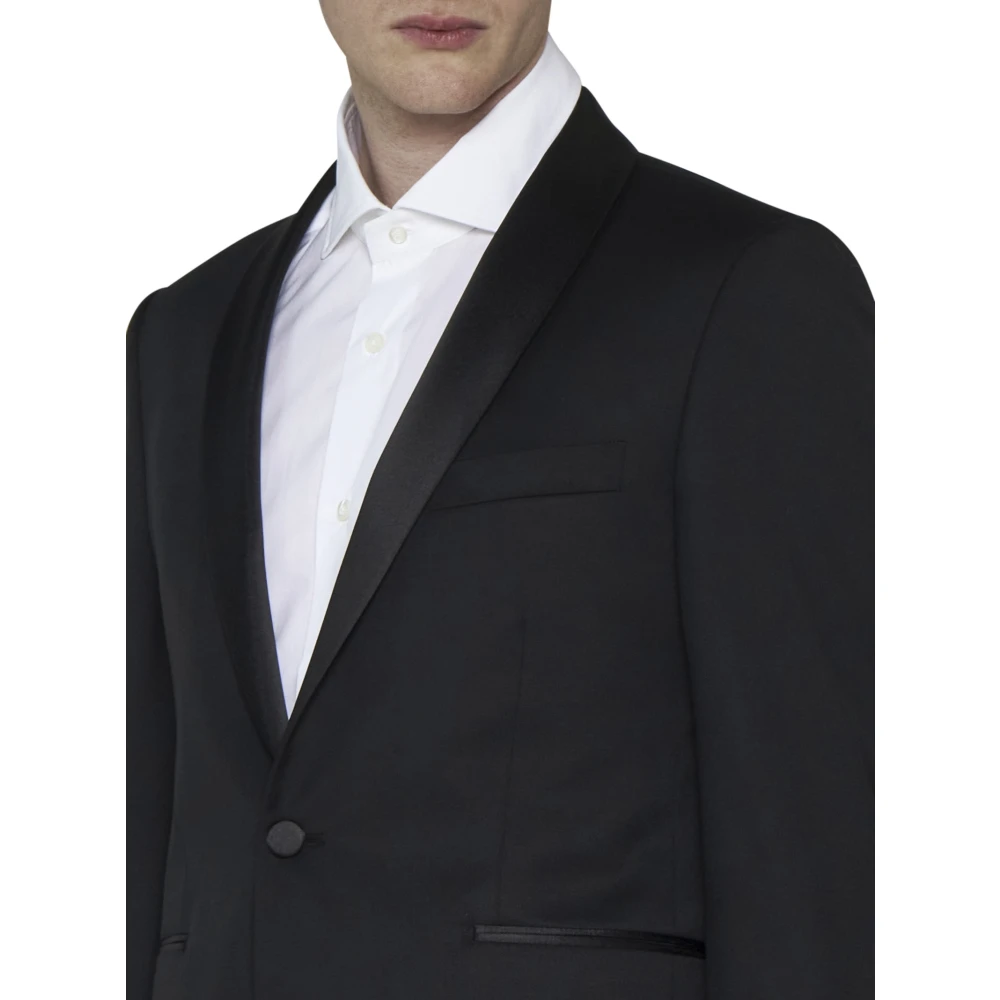 Tagliatore Zwarte Elegante Jurk Black Heren