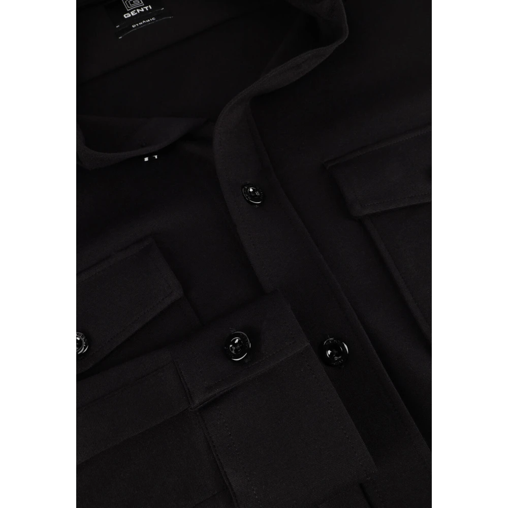 Genti Modern Donkerblauw Overshirt Blue Heren
