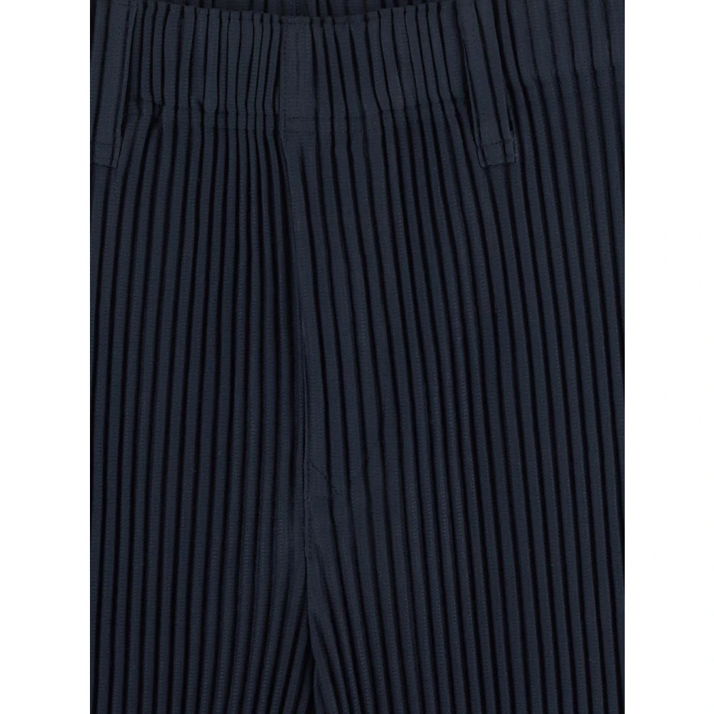 Issey Miyake Geplooide Polyesterbroek Blue Heren