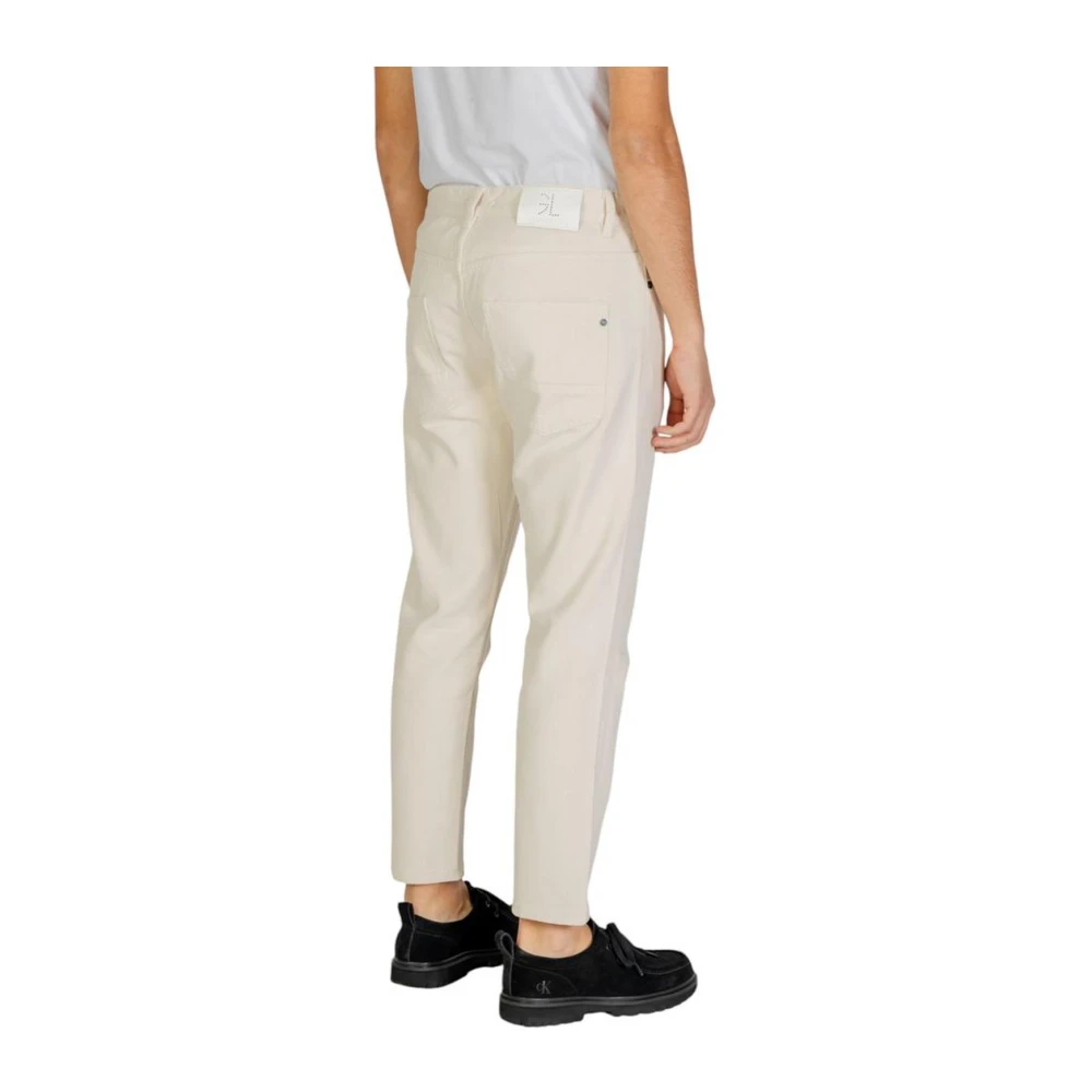 Gianni Lupo Crème Katoenen Jeans en Broeken Beige Heren