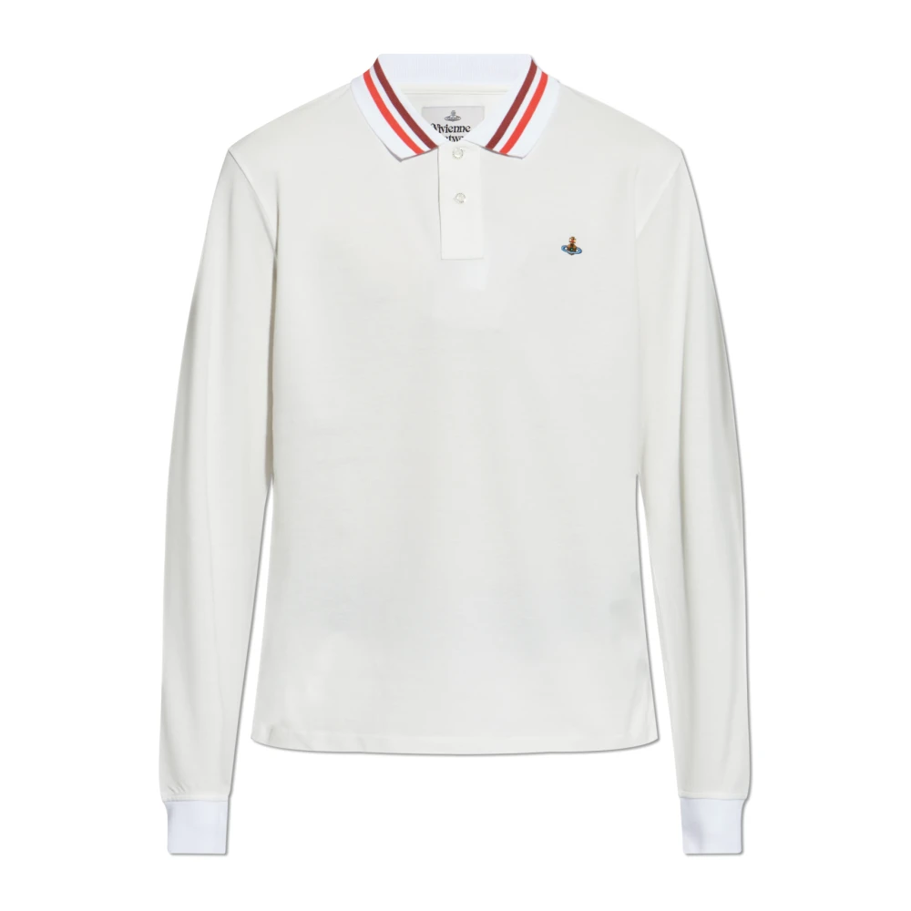 Vivienne Westwood Witte Polo Shirt met Orb Logo White Heren