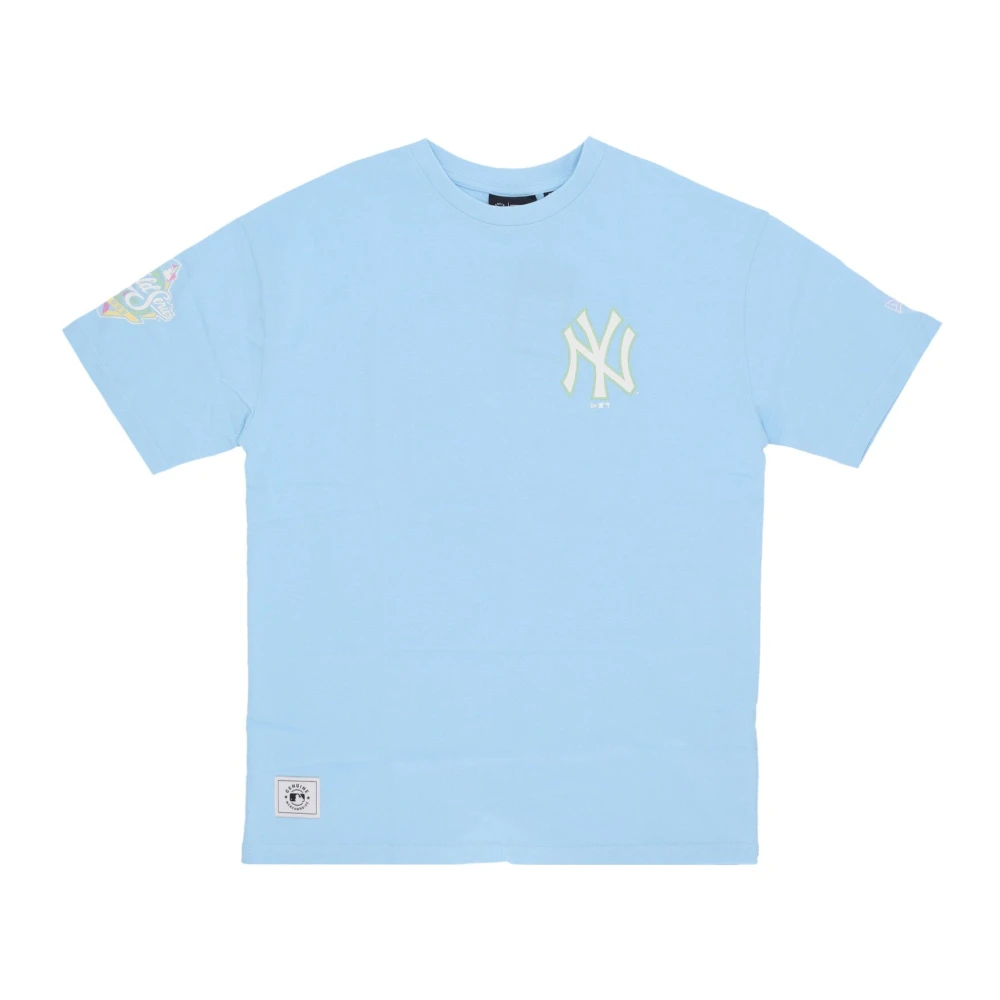 New era Yankees Baseball Tee Blauw Wit Blue Heren