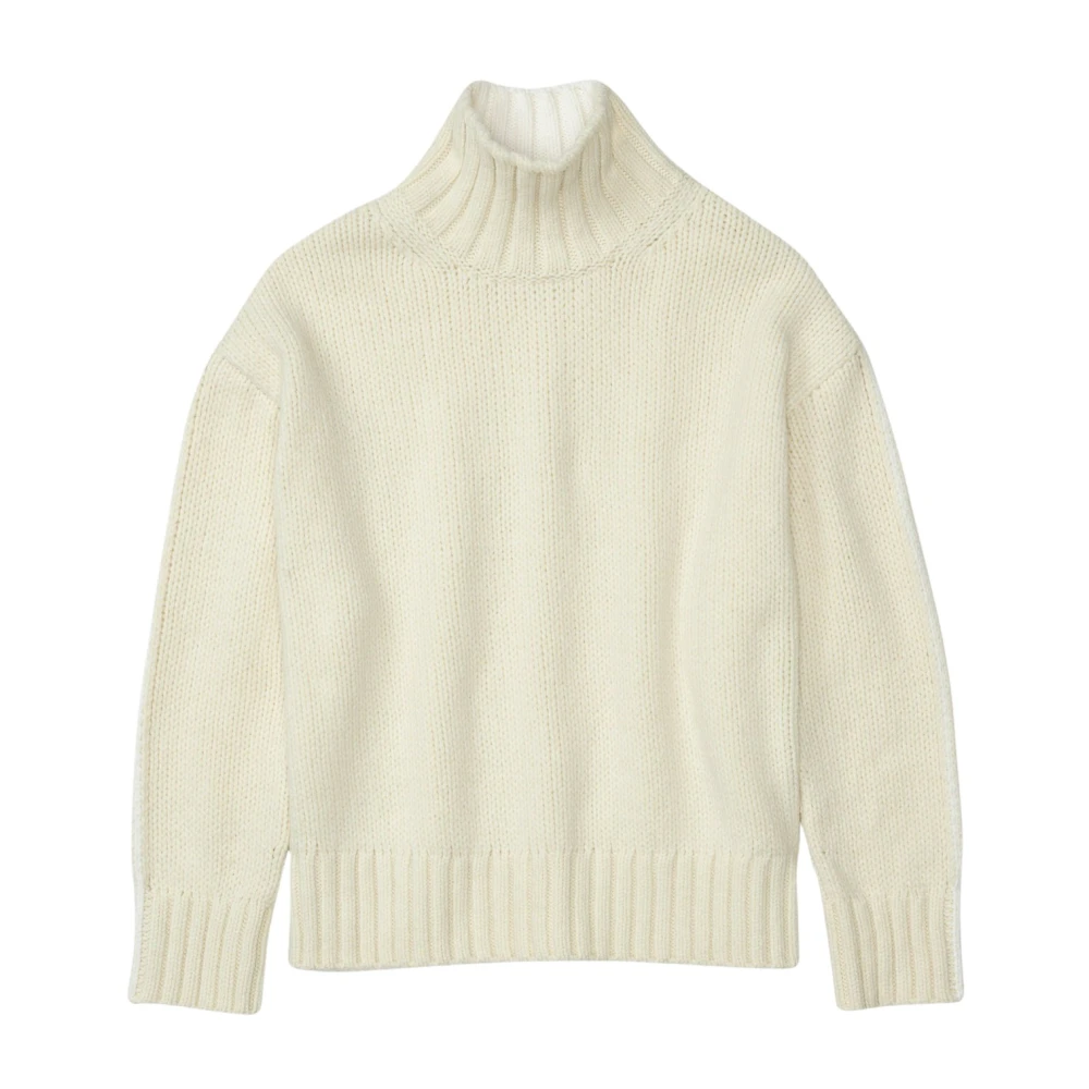 Closed Geribbelde coltrui met manchetten Beige Dames