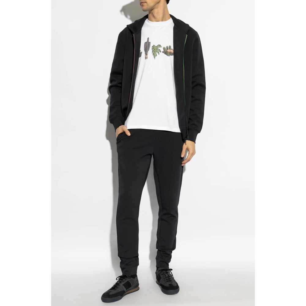 PS By Paul Smith Bedrukt T-shirt White Heren