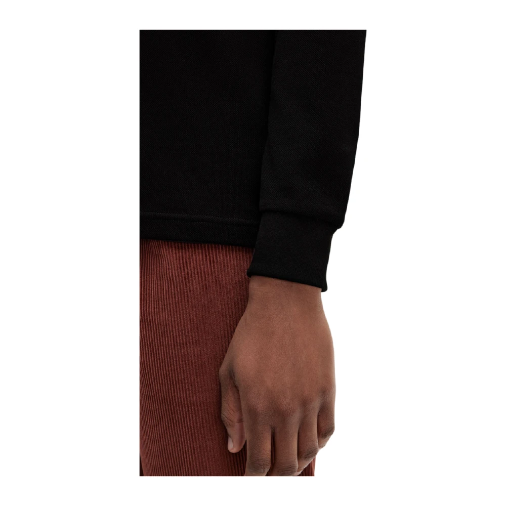 Fred Perry Zwarte Polo met Lange Mouwen van Katoen Black Heren