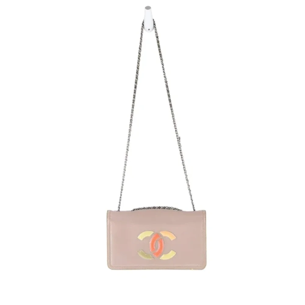 Chanel Vintage Pre-owned Leather chanel-bags Beige Dames