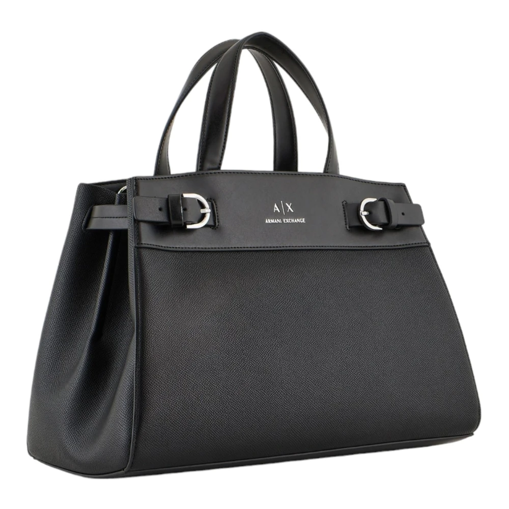 Armani Exchange Zwarte handtas met logoprint Black Dames
