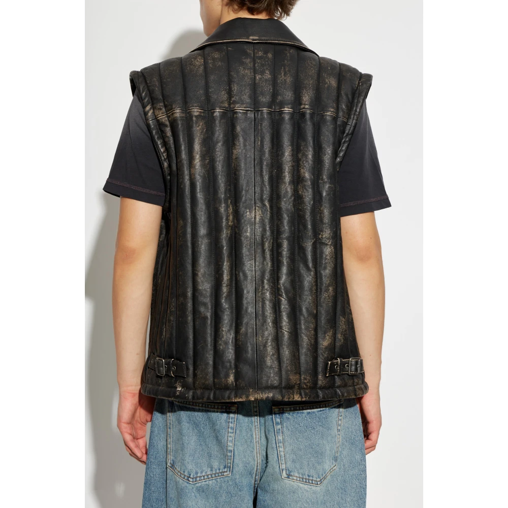 Diesel Leren jas L-Albert Black Heren
