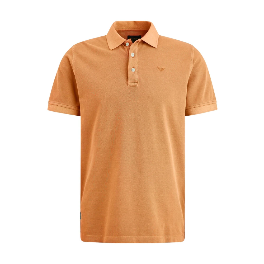 PME LEGEND Heren Polo's & T-shirts Short Sleeve Polo Pique Garment Dye Oranje