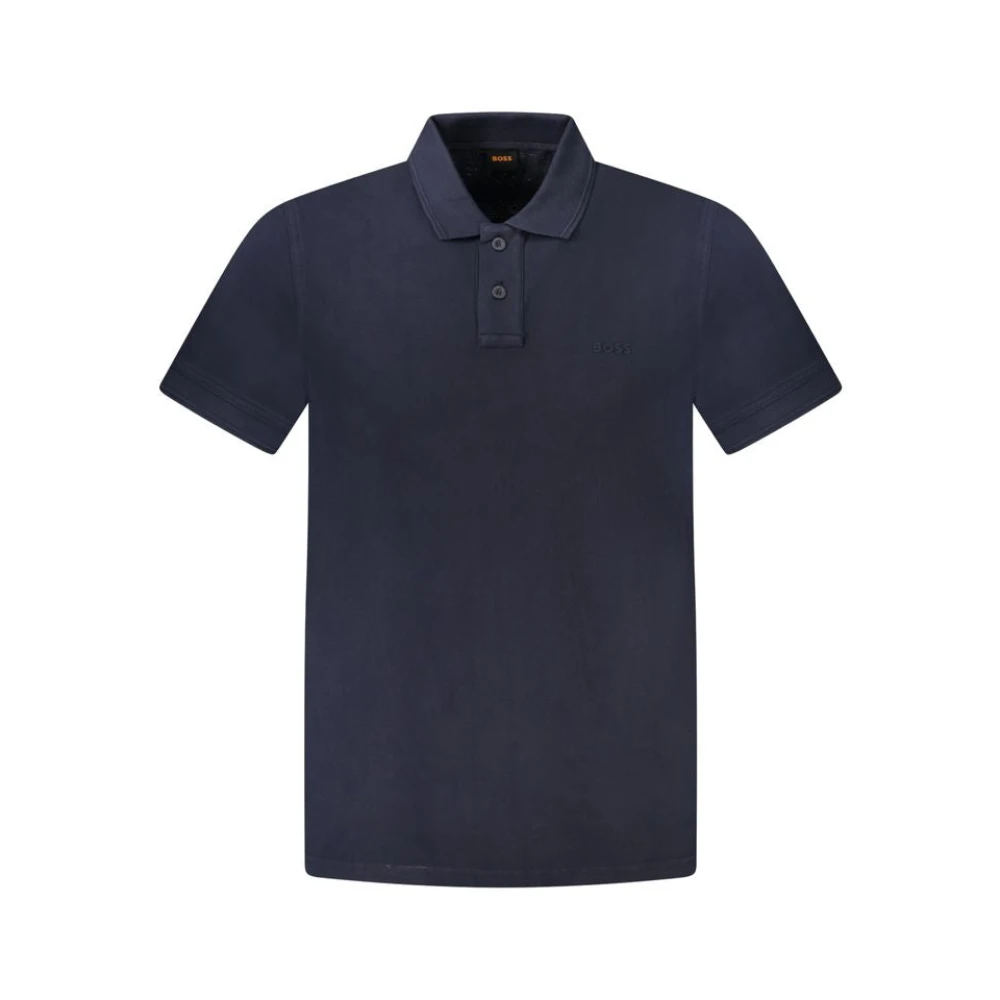 Hugo Boss Blauw Katoenen Poloshirt Blue Heren