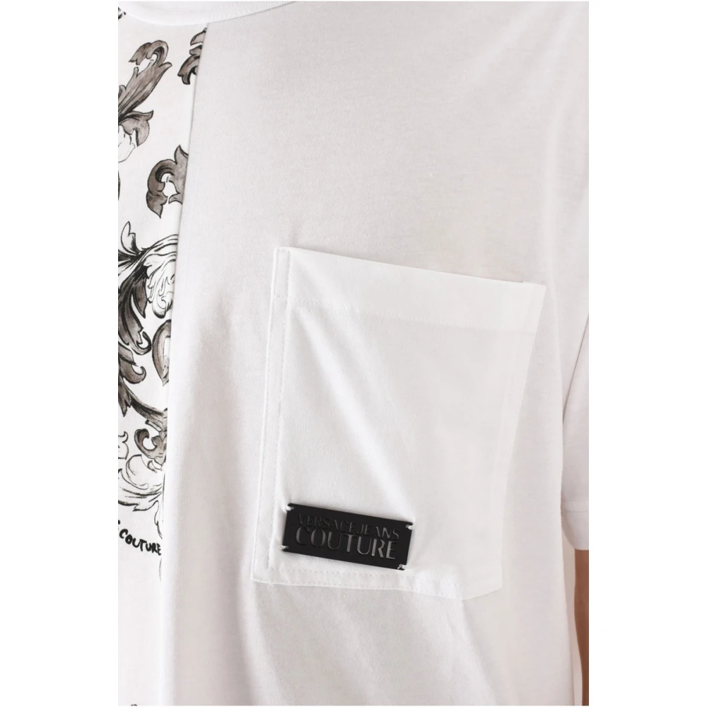 Versace Jeans Couture Bloemenprint Katoenen T-shirt White Heren