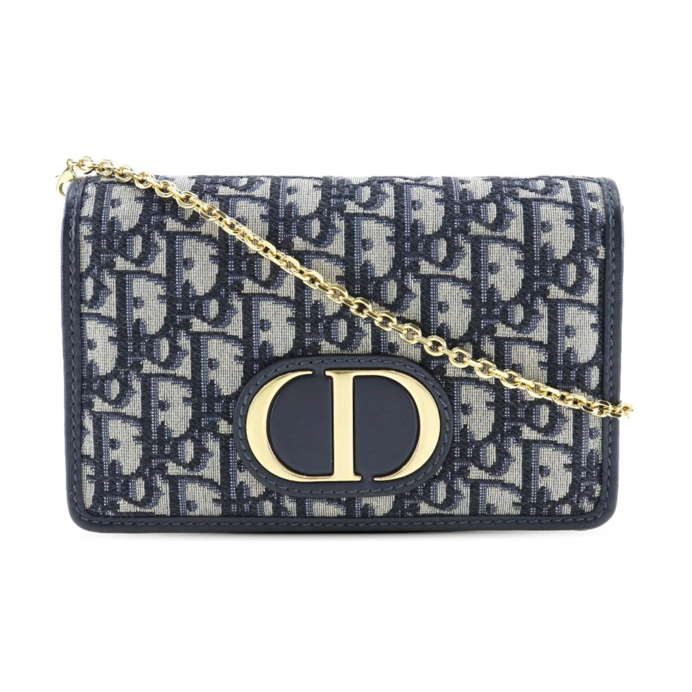 Dior Vintage Women's Blue Pre-Owned Chain Wallet