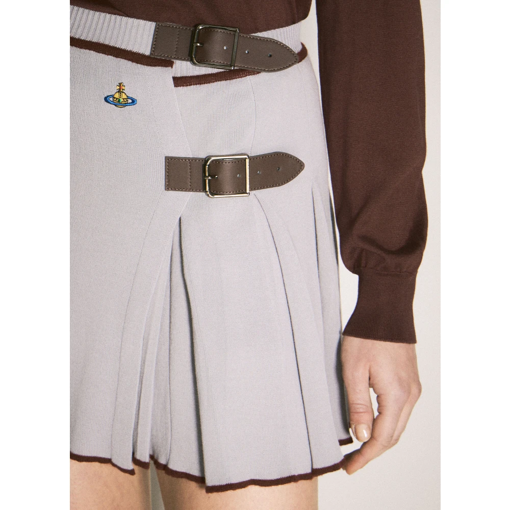 Vivienne Westwood Wikkel Katoen-Wol Kilt Purple Dames