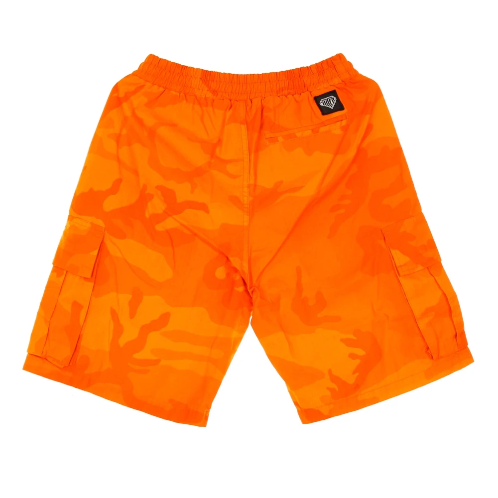 Iuter Camo Cargo Shorts Oranje Lichtgewicht Orange Heren