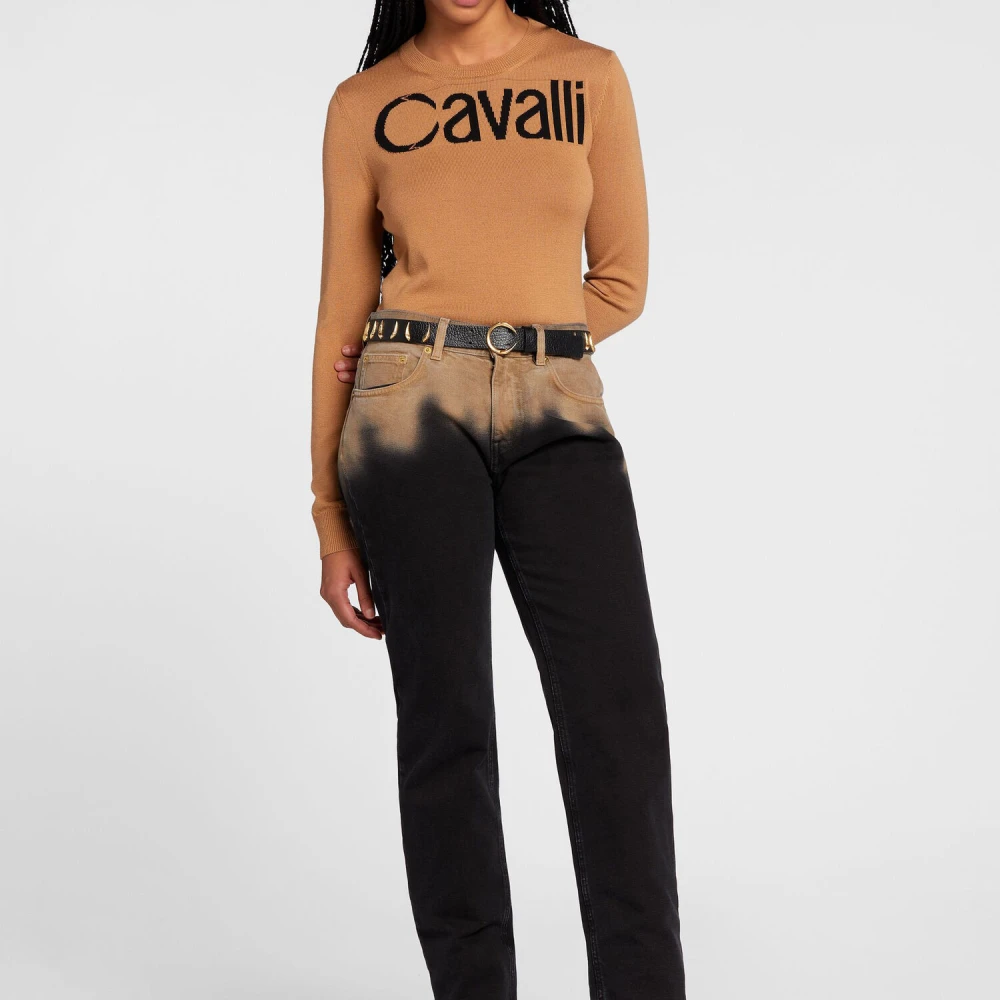 Roberto Cavalli Faded Acid-Wash Boyfriend-Fit Jeans Multicolor Dames