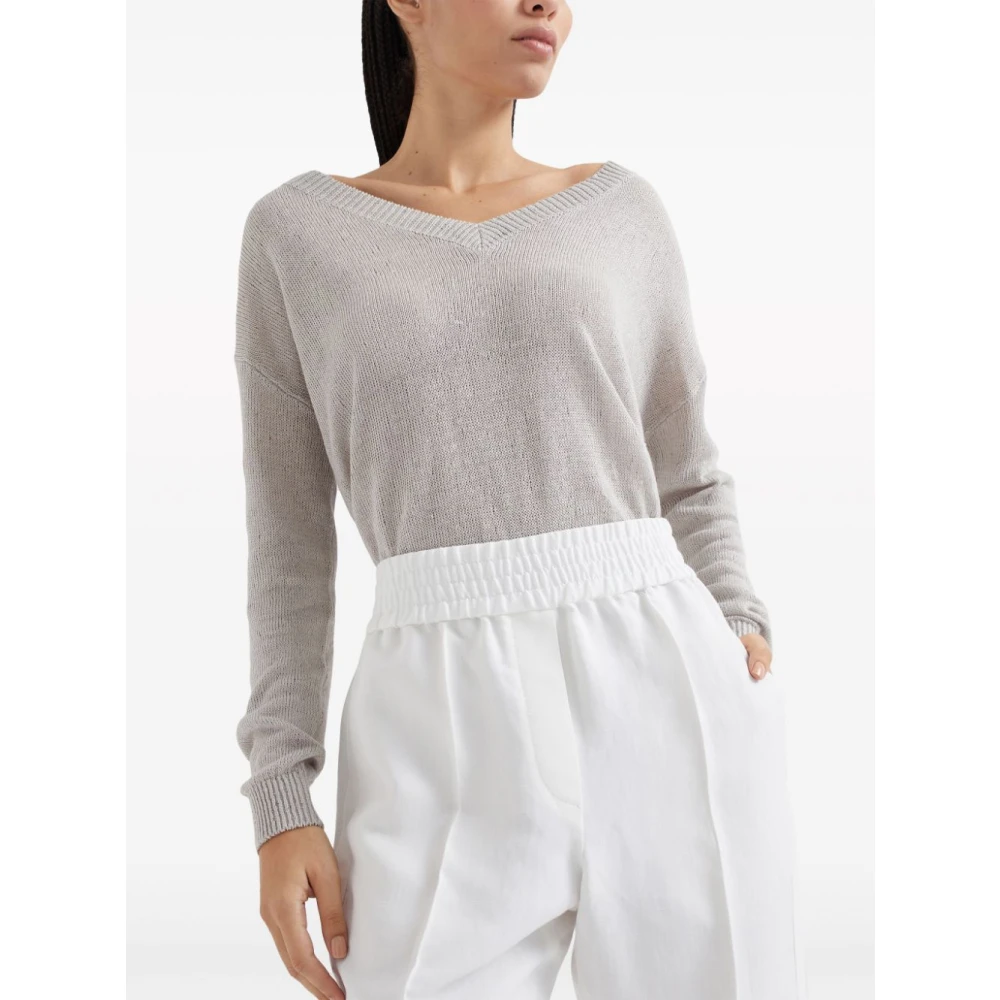 BRUNELLO CUCINELLI Natuurlijke Herenbroeken Beige Dames